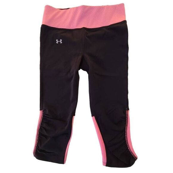 Under Armour Women's Pair UA Fly-By Compression Pink & Blue Capri Leggings Small - Picture 2 of 15
